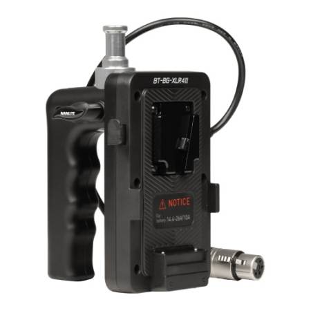 Nanlite BT-BG-XLR4II - uchwyt akumulatora V-Mount z 4-pinowym złączem XLR
